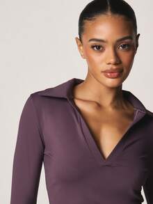 MISSGUIDED 翻领长袖喇叭裤运动上衣套装两件套连帽运动服