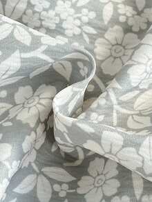 Teen Girls Comfortable Floral Mesh Embroidered Pajama Set - Mint Green - View 4