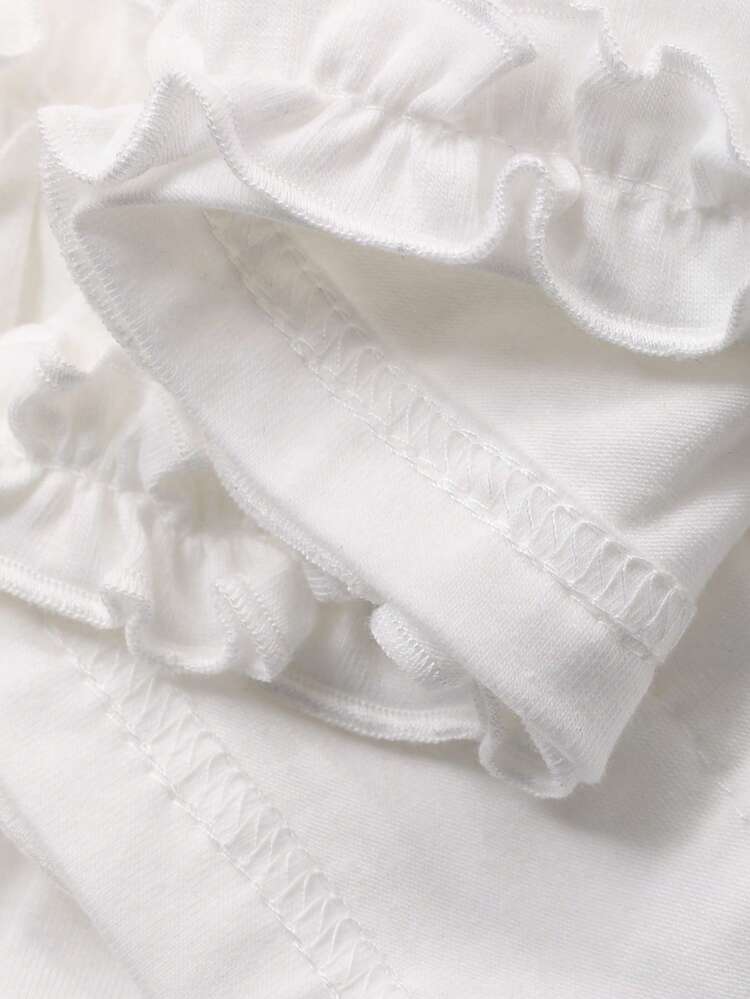 Tween Girls' Solid Color Minimalist Casual Round Neck Short Sleeve T-Shirt Summer