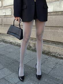 DAZY 女士时尚性感闪亮网纱打底裤 Y2k