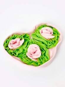 PETSIN 1PC Warm Your Heart Series - Heart-Shaped Rose Flower Element Pet Cat And Dog Small Pet Sniffing Mat Slow Food Puzzle Toy - Multicolor - View 9