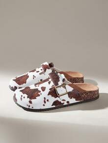 Solecia 女士时尚厚底拖鞋，圆头方扣，搭配鞋履 - 摩卡棕 - 查看 2