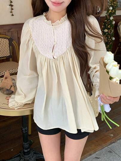 Women's Korean Style Long Sleeve Blouse, Spring/Summer