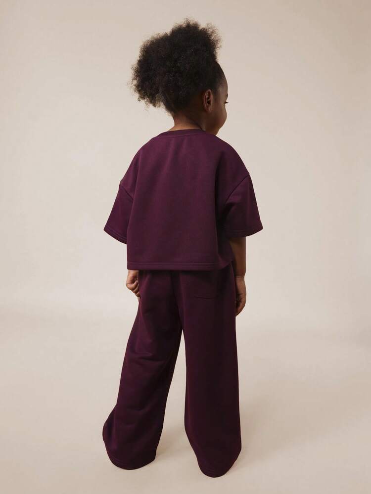 Oversized Graphic Tee And Wide Leg Trouser Set