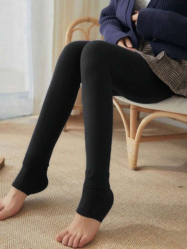 Women Thermal Lined Skinny Leggings, Versatile And Slimming Fall Tights