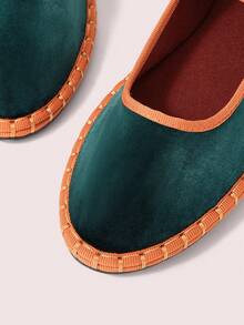 CUCCOO DOLLMOD Giày bệt nữ kiểu dáng thường ngày, đa năng, phù hợp đi làm hàng ngày. - Màu xanh lá cây đậm - Xem 8