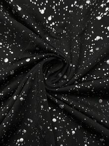 Cravure 女士优雅露肩收腰鱼尾裙摆金属面料披肩式透视飘逸晚礼服，适合派对、宴会、度假、春秋季穿着。 - 黑色 - 查看 6