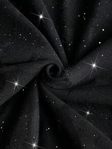 SLATEMANN Men's Shiny Casual Round Neck Short Sleeve T-Shirt Men Tee Shirts Rhinestone Mens Sparkly T-Shirt Star Shirt Mens Goth Tshirts Black Rhinestone T-Shirt Streetwear Men Y-Shirt Mens Drop Shoulder Tee Streetwear Men T-Shirt Rhinestone Clothes Men Distressed Tshirt - Black - View 5