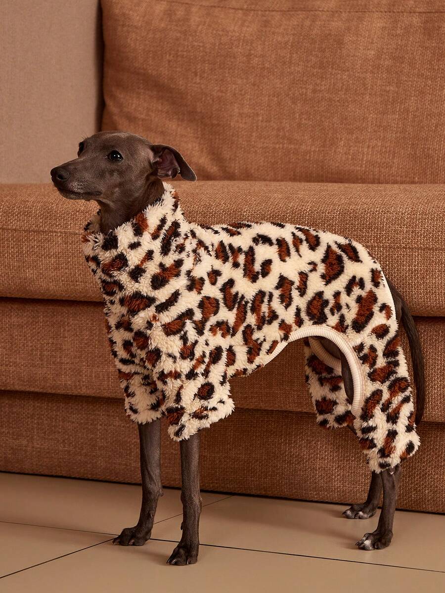 PETSIN Pawparrel 1件宠物秋冬时尚经典双面毛绒保暖弹力舒适狗狗高领连体衣