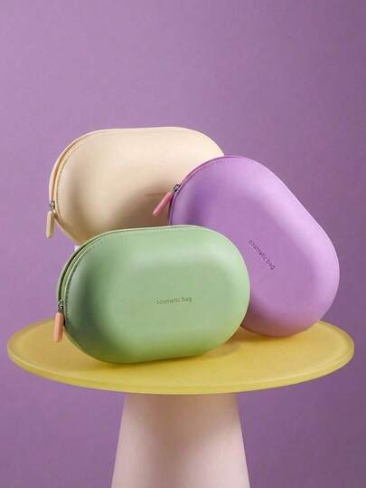 Joivida Büyük Kapasiteli Yüksek Kaliteli Silikon Tuvalet Çantası - Çok Katmanlı Seyahat Saklama Çantası, Yumuşak Renkler (Pembe, Nane Yeşili, Mor, Bej, Mavi), Hafif ve Dayanıklı Makyaj Çantası, Erkekler ve Kadınlar İçin Uygun, Spor Salonu, Banyo, İş Seyahatleri İçin İdeal - Kolay Temizlenebilir Yüzey, Sade Tasarım, Dayanıklı Yapı, Erkekler ve Kadınlar İçin Uygun