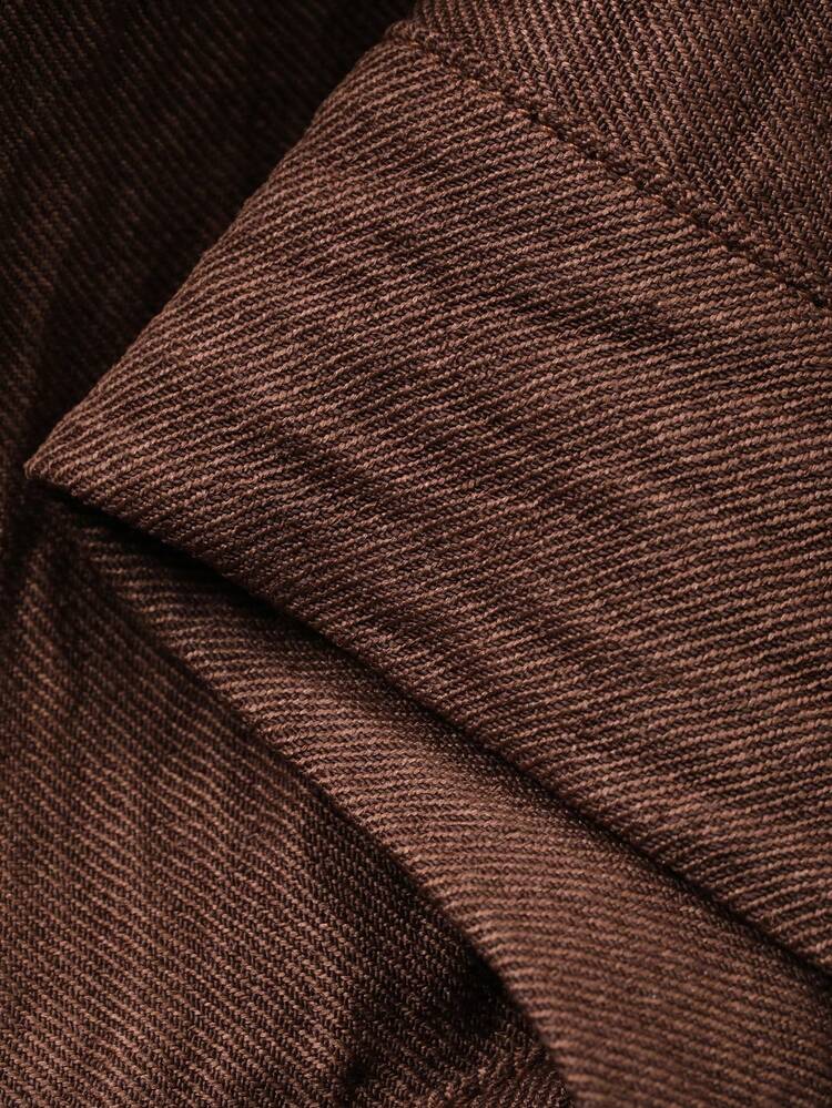 Women's Solid Color Long Sleeve Single-Breasted Shirt And Midi Skirt Casual 2-Piece Set