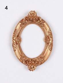 1 khung ảnh mini kiểu Châu Âu cổ điển màu vàng INS, phụ kiện trang trí móng tay, vòng cổ, trang sức, phông nền chụp ảnh, không có keo dán mặt sau. - Nhiều màu - Xem 25