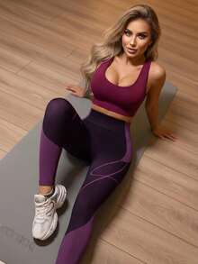 Innovista Quần legging thể thao nữ không đường may, màu tím, chất liệu dệt kim, cạp cao, ôm bụng, chống lộ bụng khi tập squat, thích hợp cho yoga ngoài trời, đạp xe trong nhà, đấm bốc, chạy bộ, đi làm, Peloton, giải Úc mở rộng 2026, năm mới, thể dục, làm đẹp, động lực tập gym tháng Giêng, đồ dùng cần thiết cho ngày Valentine, đồ tập phục hồi, bộ đồ thể thao nữ. - Màu Hồng Tươi - Xem 10