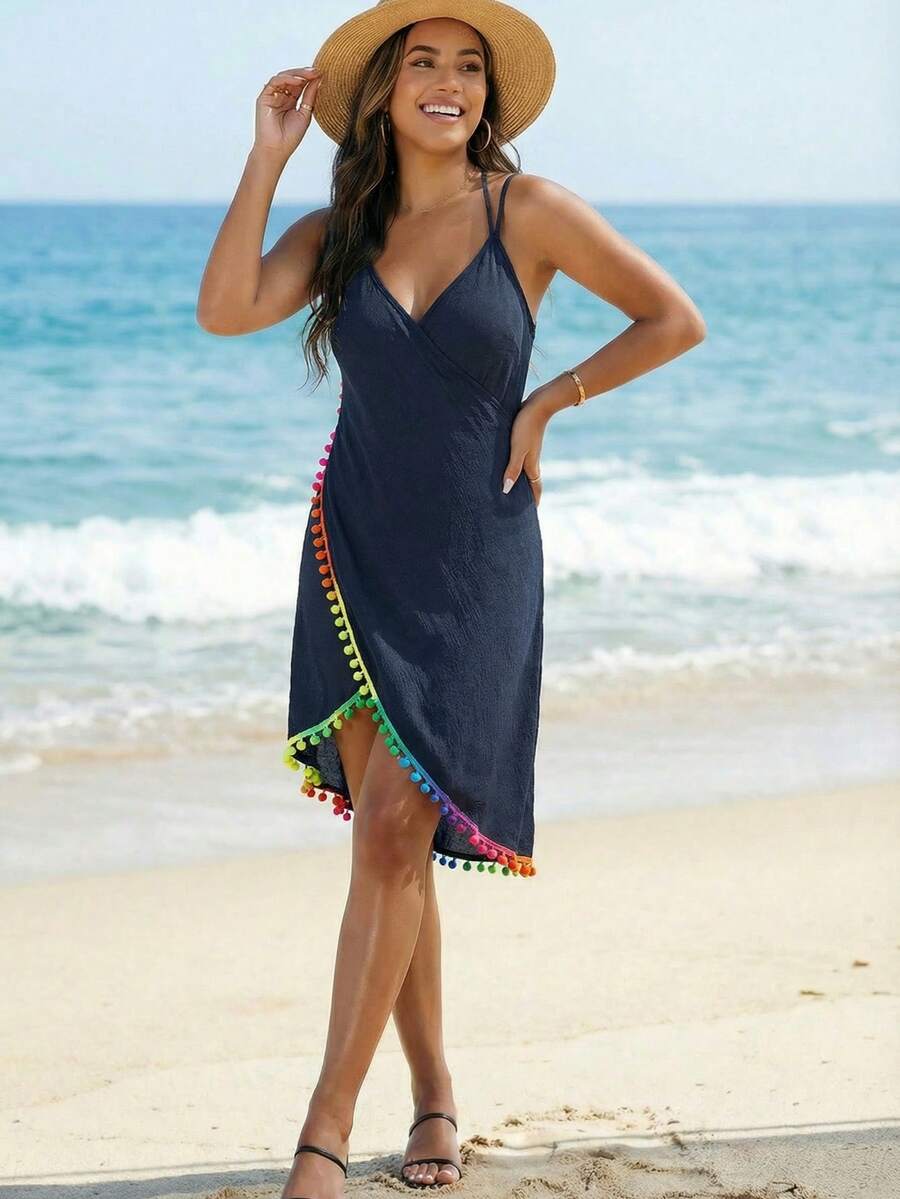 Swim Vcay 女士夏季穿搭 时尚沙滩罩衫，适合夏季度假和海滩穿着