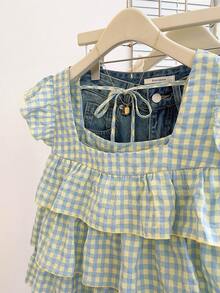 Resyla 女士秋季新款可爱荷叶边下摆衬衫 - 彩色 - 查看 3