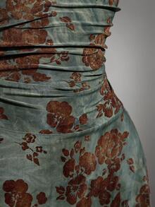 SHEIN ICON Đầm slip dáng rộng cỡ lớn kiểu vintage Y2K, cổ khoét sâu, xếp ly, đính hạt và chất liệu nhung, kiểu Trung Quốc cổ điển, thích hợp cho hẹn hò, tiệc tùng, du lịch, các buổi liên hoan. - Nhiều màu - Xem 10