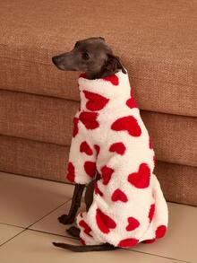 PETSIN Pawparrel 1pc Pet Autumn/Winter Fashion Double Sided Plush Warm And Elastic Comfortable Dog High Collar Jumpsuit - Multicolor - View 4