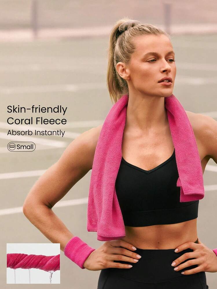 Sweat-Wicking Skin-Friendly Coral Fleece Towel Training Gym Holiday Swimming