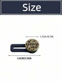 6Pcs Pants Waist Extension Buckles, Jeans Waist Adjustable Tower Buckles, No-Sew Buttons, Stretch Waist Extension Buckles, Waist Enlargement Buckles, Pants Waist Extension Buckles, Jeans Buckles, Adjustable Buttons, Jeans Wear, Retro Elements Waist Extension Buckles, Bohemian Style, Handmade Crafts, Sewing Accessories - Multicolor - View 2