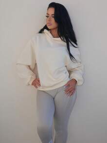 Vassilux 超大连帽衫 宽松版型 落肩运动衫 返校 秋冬 舒适秋季 圣诞节 可爱休闲 日常 Y2K 街头服饰 胶囊衣橱 黄色圣诞节 - 淡黃色 - 查看 1