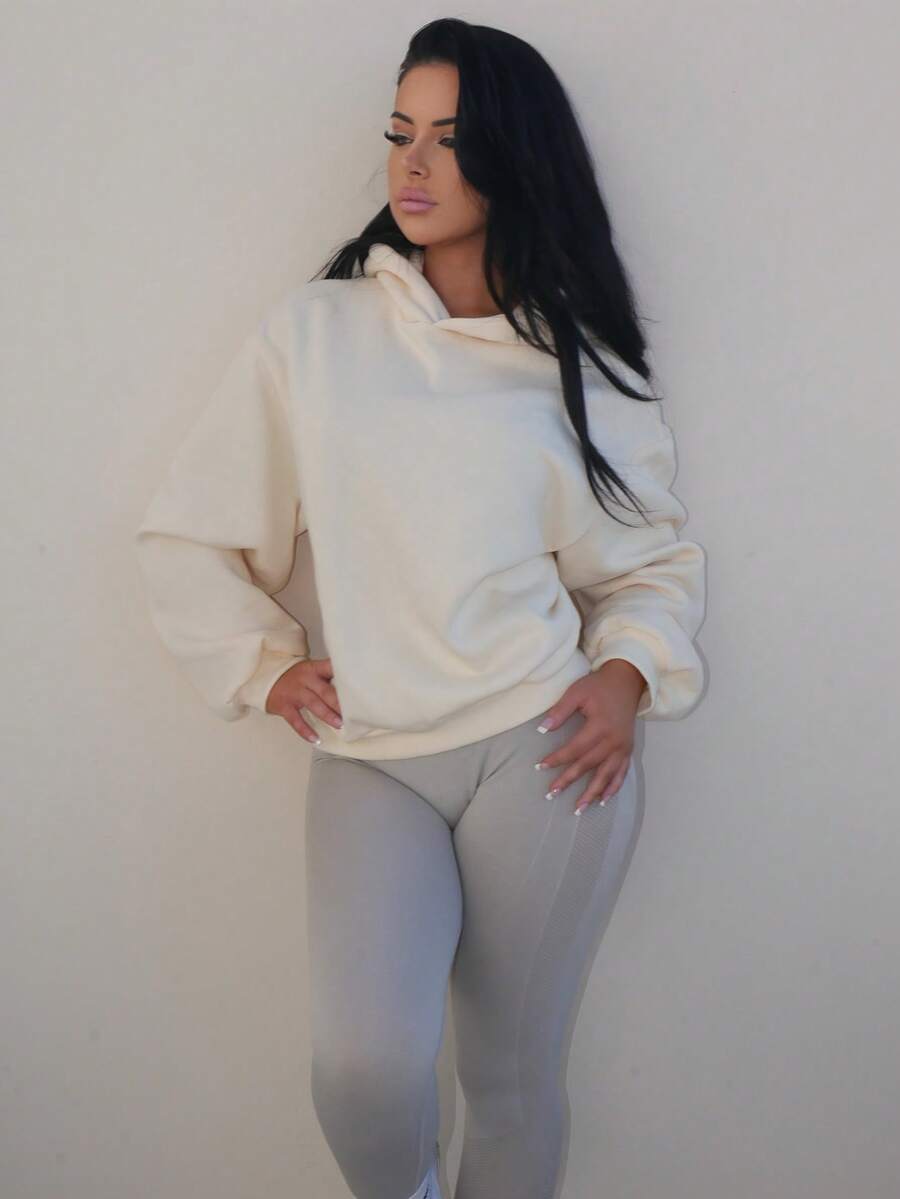 Vassilux 超大连帽衫 宽松版型 落肩运动衫 返校 秋冬 舒适秋季 圣诞节 可爱休闲 日常 Y2K 街头服饰 胶囊衣橱 黄色圣诞节 - 淡黃色 - 查看 1