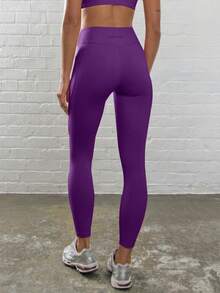 Musera Sport Quần legging thể thao ôm eo, có đường may tinh tế, thích hợp cho tập luyện, chạy bộ, tập gym, tập thể dục hàng ngày, mùa đông. - Màu tím  Violet - Xem 4