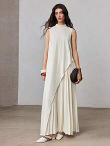 ZEYLAH 简约宽松褶裥长连衣裙，春季