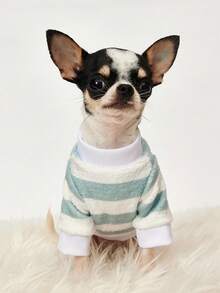 PETSIN Áo nỉ in hình mặt gấu nâu, phối màu, dày dặn, ấm áp, thích hợp cho thú cưng, thích hợp cho mùa thu đông. - Nhiều màu - Xem 7