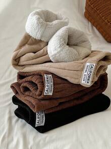 SHEIN 3pcs/Set Baby Boys Fall & Winter Thermal Lined Pants Outfit, Comfortable, Versatile All-Match Style Suitable For Indoor, Outdoor, Daily Wear, Sports, Play, Party, Photo Shoot, Padded/Quilted Coat, Suitable For Festival, Halloween, Christmas, New Year - Multicolor - View 8