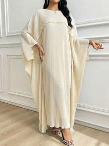 Modelyn Modest & Elegant Women's Turkish Abaya Cloak - Apricot - View 8