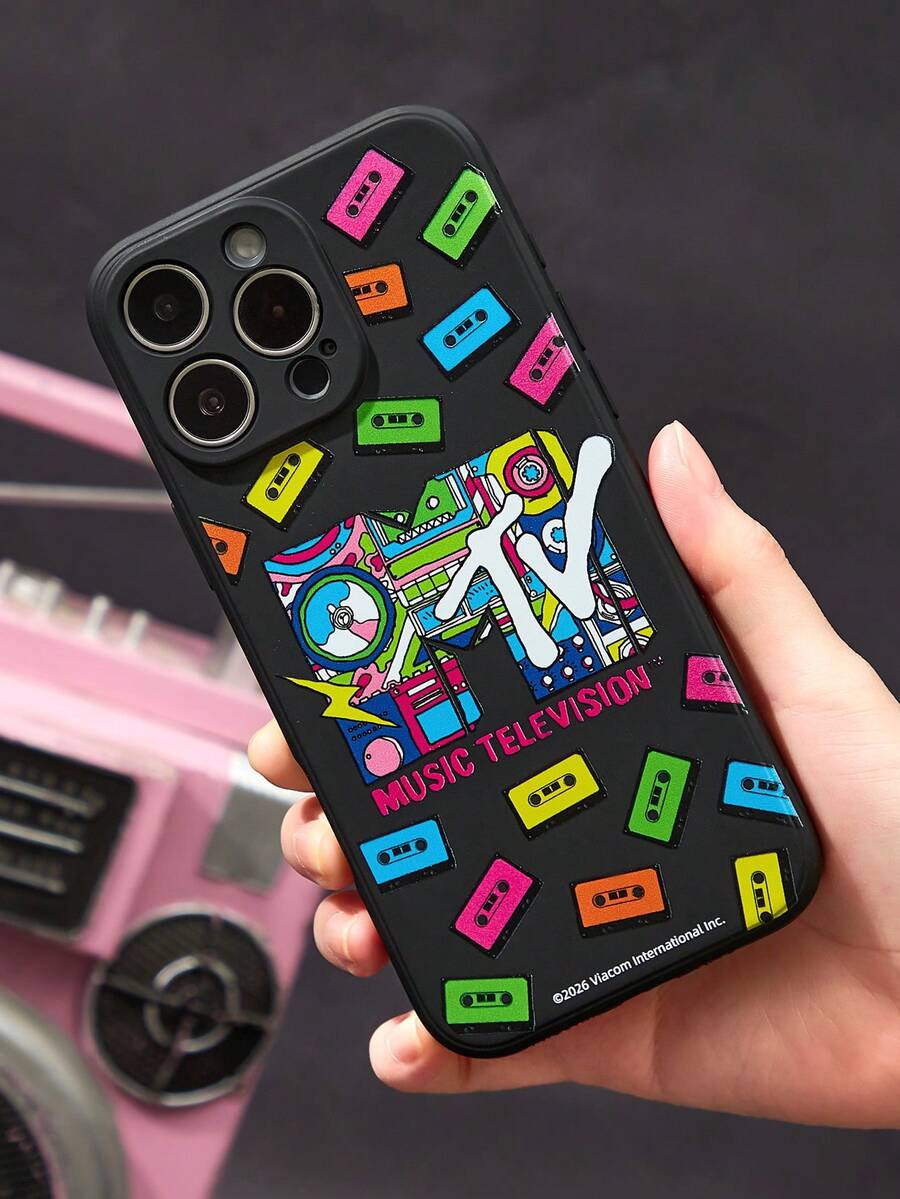 MTV | SHEIN Black Phone Case Cover, Suitable For IPhone 11 - 17 Pro Max