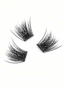 Natural Soft Handmade Segmented DIY Eyelash Extension Cluster Individual Lash Extensions Seamless Comfortable Eye Lashes Cils - Black - View 3