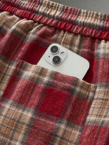 HIMLAND Men's Casual Plaid Drawstring Waist Pants - Multicolor - View 5