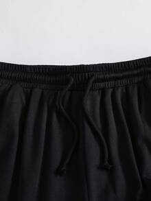 SHEIN Quần short thể thao 2 trong 1 hai lớp in hình nhện màu đen trắng dành cho thiếu niên nam, phong cách thường ngày, đi học, thoải mái, thời trang, tối giản, đa năng, chất liệu mềm mại, phù hợp cho mặc hàng ngày, đi học, dã ngoại, thể thao ngoài trời, lễ hội âm nhạc, tiệc tùng, kỳ nghỉ hè, không khí mùa hè, ngày lễ, mùa xuân/hè. - Đen và trắng - Xem 7
