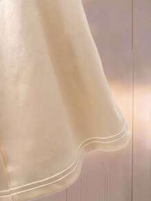 SHEIN Elenzya 女士时尚优雅针织罗纹面料纽扣装饰无袖吊带背心，适合日常穿着 - 杏色 - 查看 6