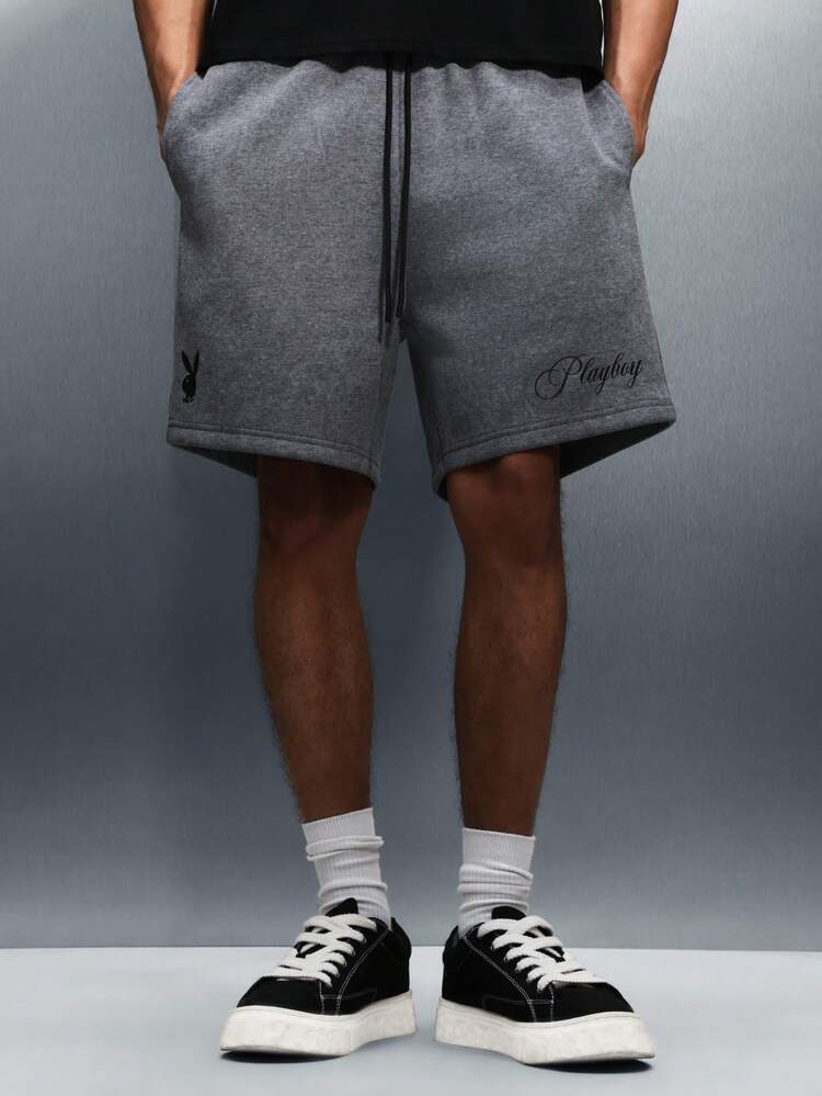 PLAYBOY X SUMWON Jersey Shorts With Drawstring Waist