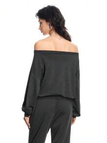 Airlisse Women's Fashionable Party Clubbing Silver Zip-Up Sweatshirt, Spring/Autumn - Dark Grey - View 2