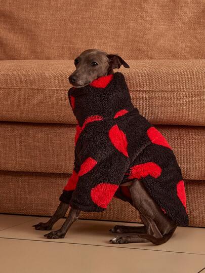 PETSIN Pawparrel 1件宠物秋冬双面毛绒弹力舒适保暖高领狗狗连帽衫