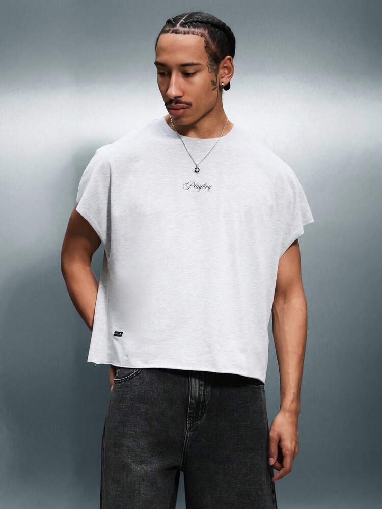 PLAYBOY X SUMWON Boxy Tank Top With Script Logo