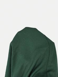 EMERY ROSE 女士秋季长袖衬衫和阔腿裤套装 - 墨綠色 - 查看 6