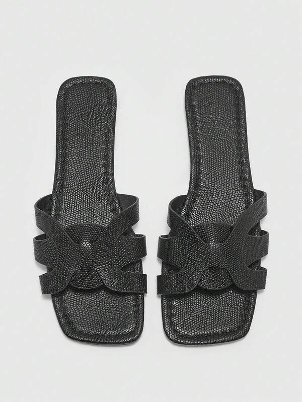 CUCCOO BIZCHIC Women's Casual Versatile Slip-On Flat Sandals