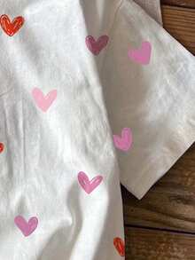T-shirt à manches courtes col rond minimaliste décontracté pour préadolescentes, convient pour l'été - Multicolore - Voir 5