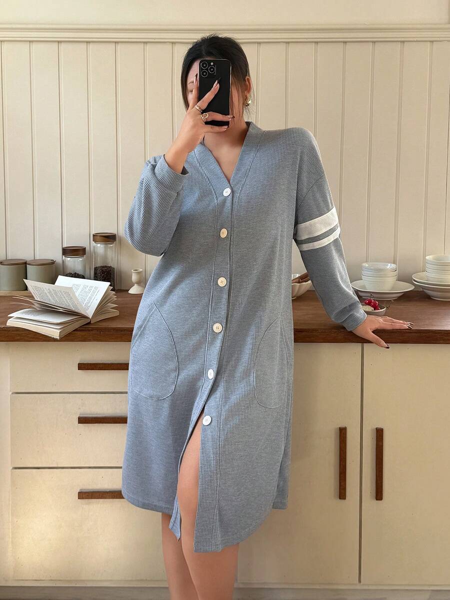 Dream Adore Plus Size Women Casual Loungewear Robe - Multicolor - View 1