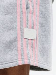 SUMWON Heather Casual Drawstring Shorts With Side Stripe Detail Everyday Summer Bermuda - Black - View 5