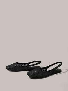 Styleloop 女士搭扣设计休闲平底乐福鞋 - 黑色 - 查看 1