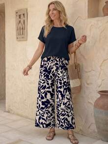 EMERY ROSE 2件套女士花卉图案修身春夏套装