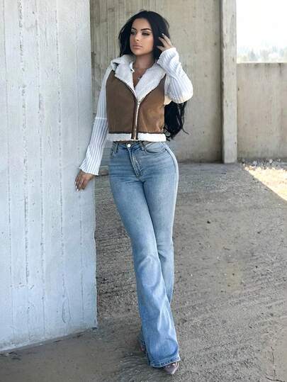 Vassilux 女士棕色翻领宽松羊毛夹克