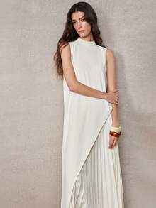 ZEYLAH 简约宽松褶裥长连衣裙，春季