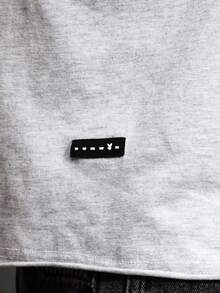 PLAYBOY X SUMWON 宽松版型背心，饰有字母印花，圆领无袖，夏季休闲必备男士棉混纺街头风，舒适百搭 - 灰色 - 查看 6