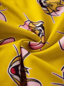 TOM & JERRY X SHEIN Men's Letter & Cartoon Pattern Comfortable Boxer Briefs - Brown - View 6